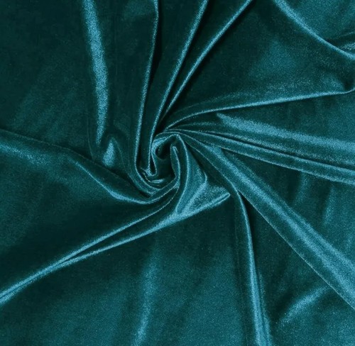 Tissu tunique velours vert