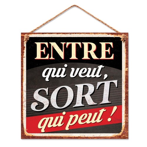 Plaque décorative métallique