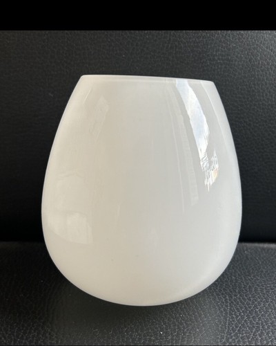 Tulipe globe verre opaline - verre,