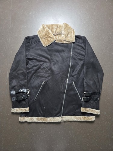 Veste vintage noire col - , fausse
