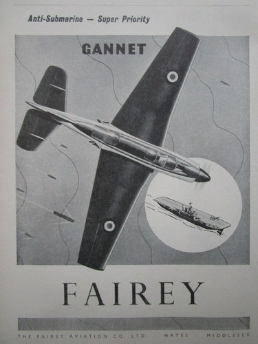 1952 pub fairey gannet anti - gannet,