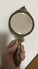 Ancien Miroir Biseauté Face À Mains Noeud Louis XVI