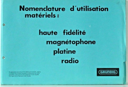 Grundig nomenclature - grundig,