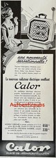 PUBLICITE CALOR RADIATEUR ELECTRIQUE SOUFFLANT DE 1935 FRENCH AD ART DECO PUB