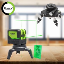 Niveau laser Huepar Cross Line avec pointeur à 2 points + adaptateur de niveau