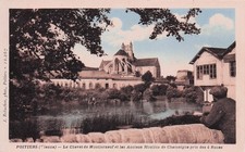 86 POITIERS LE CHEVET DE MONTIERNEUF ET LES ANCIEN MOULINS DE HUNTINGI