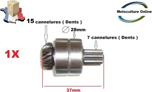 Pignon engrenage 7 dents - 15,