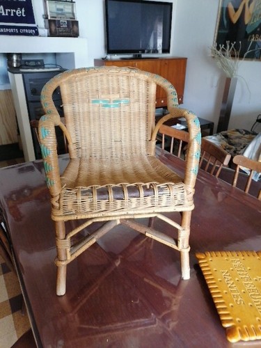 Fauteuil enfant osier rotin - enfant,
