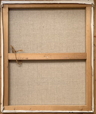 Tableau ancien huile toile scène de genre animée portrait femme Art singulier