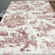 Williams Sonoma French Country Toile 68"x 90" Tablecloth Made In Italy
