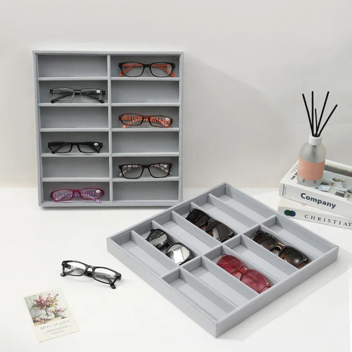 Boîte rangement velours gris