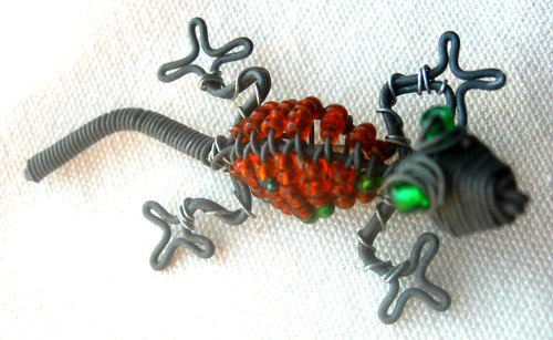 Vintage broche lezard gecko - lezard,