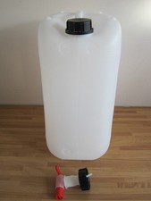 Récipient eau / cidre neuf de 25 litres Jerry Can qualité alimentaire avec robinet d'évacuation automatique
