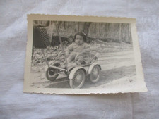 OLD PHOTOGRAPH CHILD IN HIS STROLLER OLD 1952