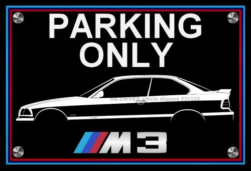 Plaque parking only bmw - plaque, "