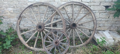 Paire roues charrette - paire, de
