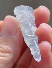 100% Natural Grade A Icy Type Jade Jadeite Pendant dragon  1007