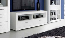 Meuble TV Bas 156Cm Blanc Mat