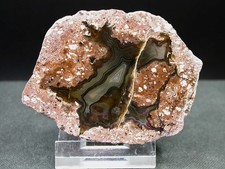 AGATE POLIE - NOWY KOSCIOL, POLOGNE - 7 x 5,2 cm - 125 g