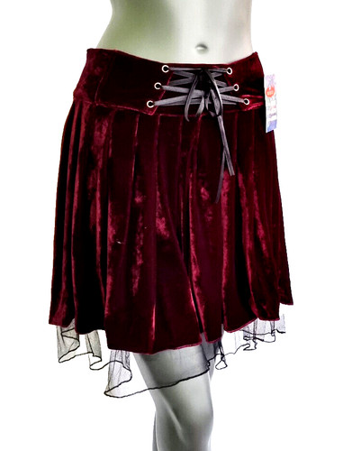 Mini jupe velours plissée - en,