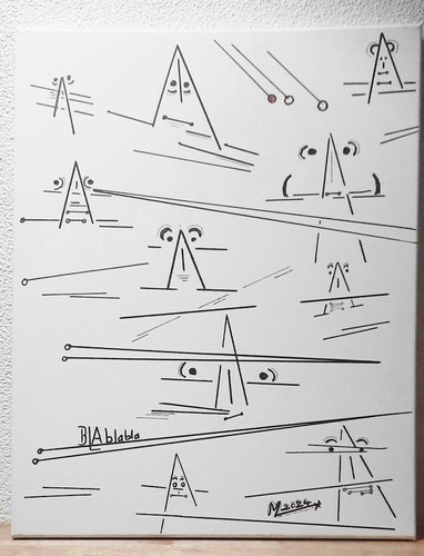 Tableau encre sur toîle