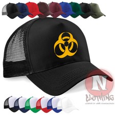 Biohazard Zombie Apocalypse Armageddon Casquette Demi Maille Rétro Camionneur