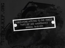 PLAQUETTE PLATE REMORQUE 1T