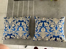 2 housses de coussin brocart