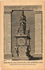 Old postcard AK LYON Chateau Freres. St-JEAN Clock (443050)