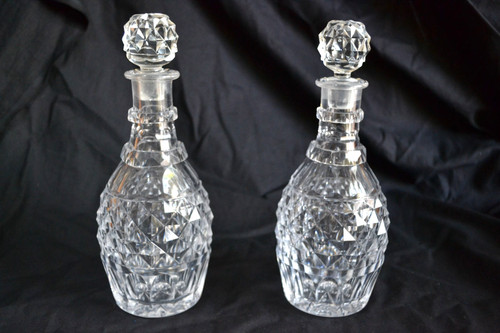 Paire carafes cristal - de,