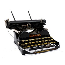 Antique (1914) Corona 3 Foldable Typewriter in Suitcase - 691026