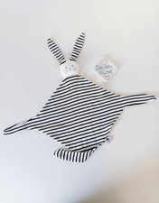 Doudou Plat Lapin Gris Blanc
