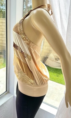 Bebe halter neck - bebe, sequin