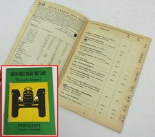 Deutz D15 D25 D40 D50 DK75 50/65 HP Tractor Price List April 1960