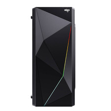 Boîtier D'Ordinateur PC RGB Gaming Midi Tower ATX ITX M-ATX USB Noir Aigo