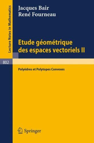 Etude geometrique des espaces - etude,