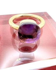 Petite bague Pomellato nue améthyste classique YG 18K JP taille 8 avec...