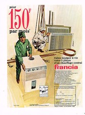 ADVERTISING 1966 FRANCE central heating 2