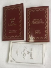 WARRANTY CERTIFICATE FOR FOUNTAIN PEN, CARTIER BALL MUST CARTIER PENS