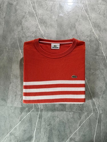 Pull fin lacoste col - fin, rond