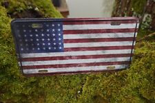 603 PLAQUE METAL DRAPEAU USA
