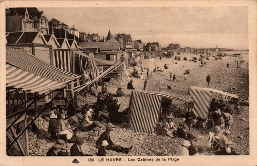 Cpa havre les cabines - le,