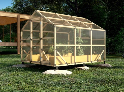 Eco serre jardin bois de - jardin,