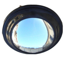 Miroir sorciere cadre bois laque noir style napoleon III miroir bombe 