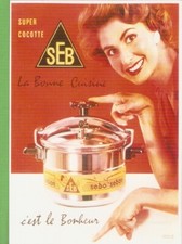 "Illustrator" postcard SEB Super Cocotte-DRAWING: photo La Bonne Cuisine