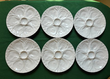 6 Assiettes à huitres, coquillages  Porcelaine Pillivuyt - Très bon état