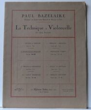 Paul Bazelaire Technique du Violoncelle Exercice Journalier Partition Leduc
