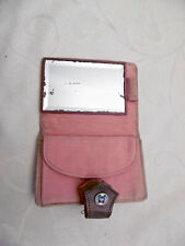 OLD "LANCEL" MAKEUP CASE WITH BEVELED MIRROR