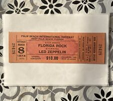 LED ZEPPELIN Original1975Concert Unused Tickt Palm Beach Raceway Phantom Concert