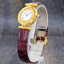 Cartier Must de Colisee VERMEIL SM 590002 SV925 GP Quartz Ladies Watch #1195B